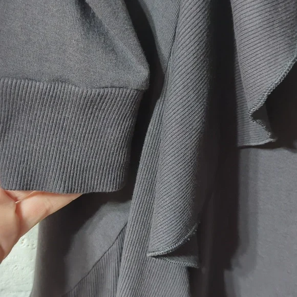 🚨3/$15 Express Gray Ruffle Cardigan - Picture 4 of 6